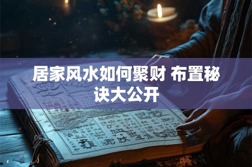 居家财运不佳 试试这些催旺风水妙招