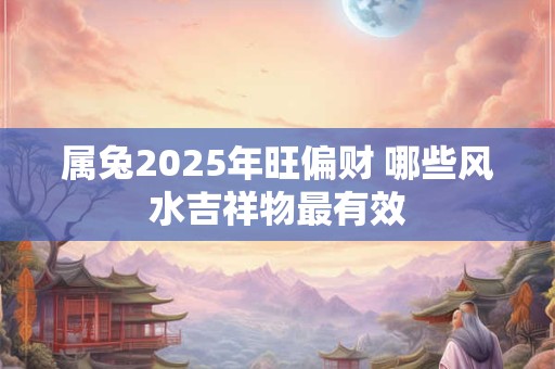 详细阅读:属兔2025年旺偏财 哪些风水吉祥物最有效 属兔2025年旺偏财 哪些风水吉祥物最有效