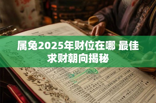 属兔2025年财位在哪 最佳求财朝向揭秘