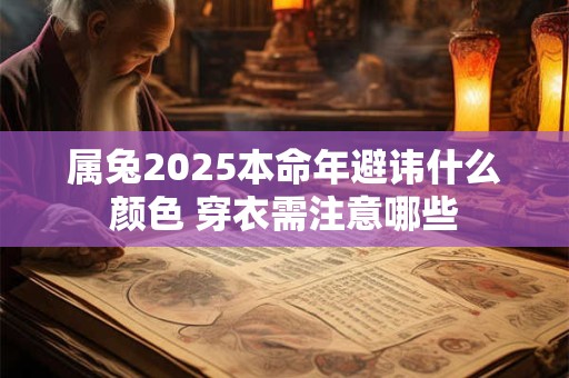 属兔2025本命年避讳什么颜色 穿衣需注意哪些