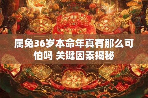 属兔36岁本命年真有那么可怕吗 关键因素揭秘