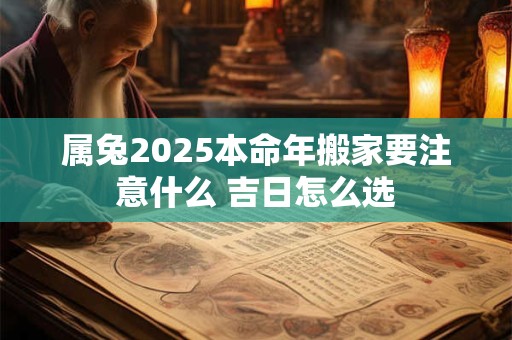 属兔2025本命年搬家要注意什么 吉日怎么选