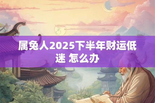 属兔人2025下半年财运低迷 怎么办
