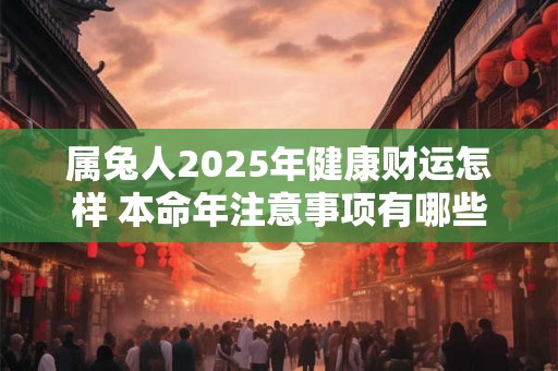 属兔人2025年健康财运怎样 本命年注意事项有哪些