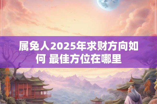 属兔人2025年求财方向如何 最佳方位在哪里