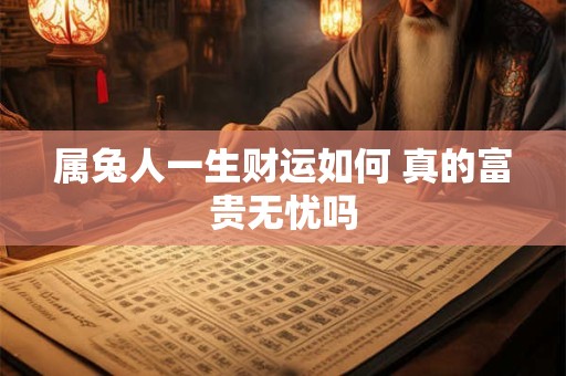 属兔人一生财运如何 真的富贵无忧吗