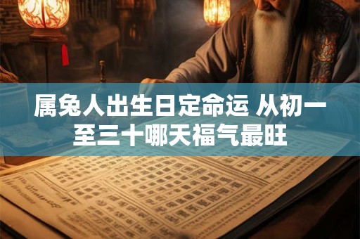 属兔人出生日定命运 从初一至三十哪天福气最旺
