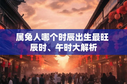 属兔人哪个时辰出生最旺 辰时、午时大解析