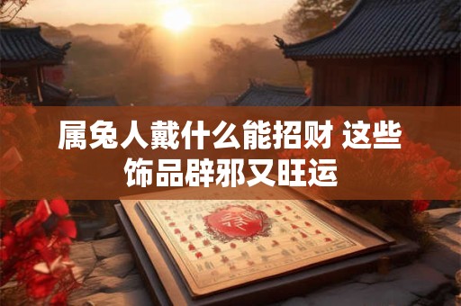 属兔人戴什么能招财 这些饰品辟邪又旺运