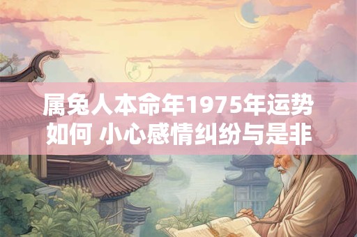 属兔人本命年1975年运势如何 小心感情纠纷与是非