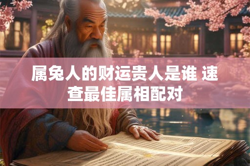详细阅读:属兔人的财运贵人是谁 速查最佳属相配对 属兔人的财运贵人是谁 速查最佳属相配对