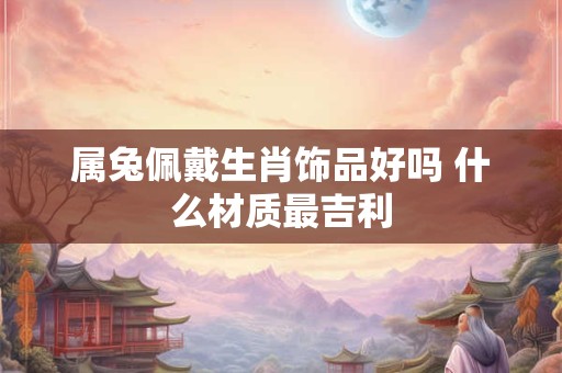 属兔佩戴生肖饰品好吗 什么材质最吉利
