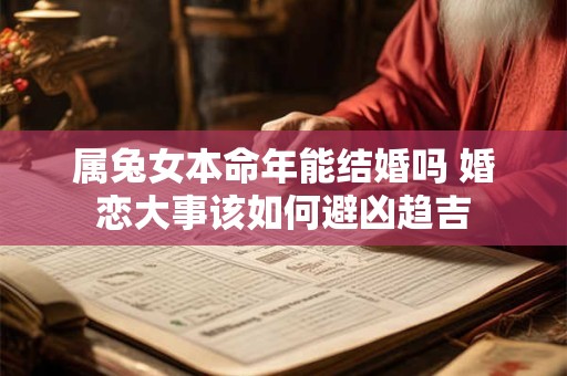 属兔女本命年能结婚吗 婚恋大事该如何避凶趋吉 属兔女本命年能结婚吗 婚恋大事该如何避凶趋吉