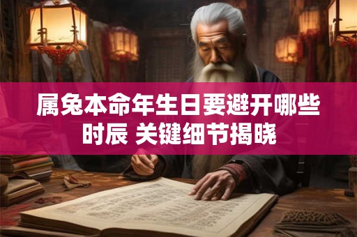 属兔本命年生日要避开哪些时辰 关键细节揭晓