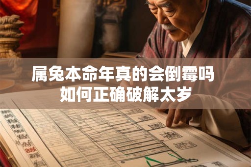 属兔本命年真的会倒霉吗 如何正确破解太岁