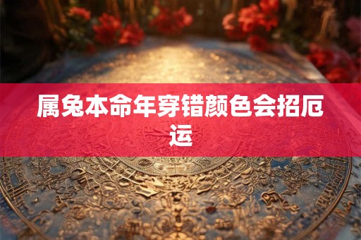 属兔本命年穿错颜色会招厄运