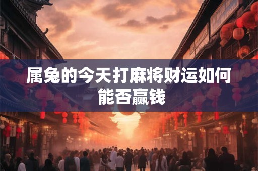 属兔的今天打麻将财运如何 能否赢钱
