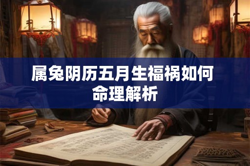 详细阅读:属兔阴历五月生福祸如何 命理解析 属兔阴历五月生福祸如何 命理解析
