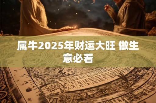 属牛2025年财运大旺 做生意必看
