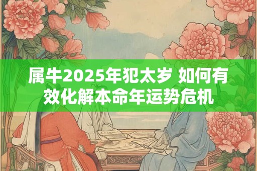属牛2025年犯太岁 如何有效化解本命年运势危机