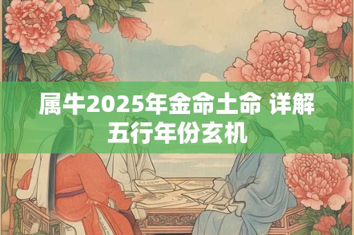 属牛2025年金命土命 详解五行年份玄机