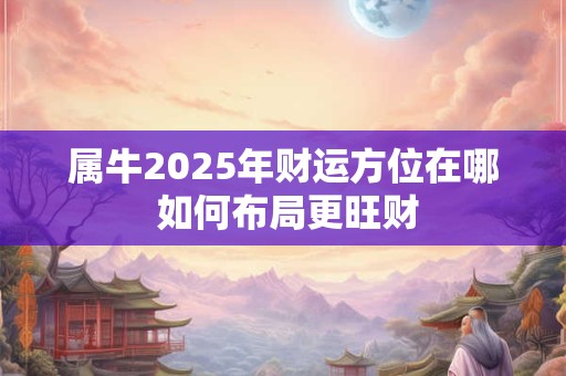属牛2025年财运方位在哪 如何布局更旺财