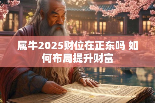 属牛2025财位在正东吗 如何布局提升财富