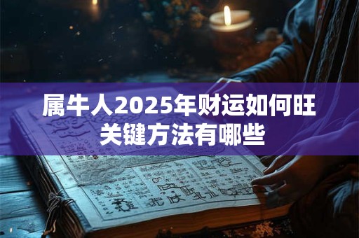 属牛人2025年财运如何旺 关键方法有哪些