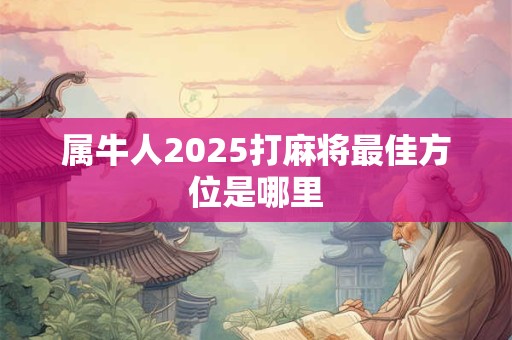 属牛人2025打麻将最佳方位是哪里