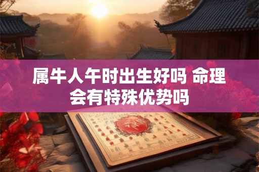 属牛人午时出生好吗 命理会有特殊优势吗