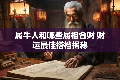 属牛人和哪些属相合财 财运最佳搭档揭秘