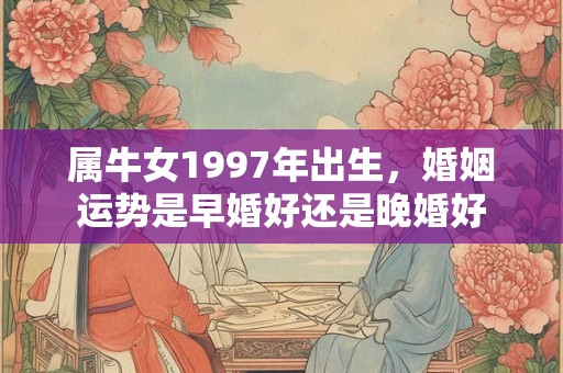 属牛女1997年出生，婚姻运势是早婚好还是晚婚好