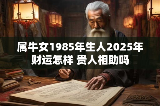 属牛女1985年生人2025年财运怎样 贵人相助吗