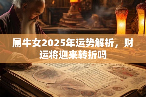 属牛女2025年运势解析，财运将迎来转折吗