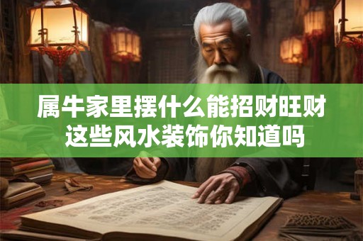 属牛家里摆什么能招财旺财 这些风水装饰你知道吗