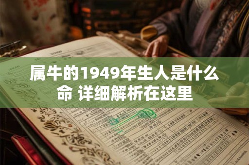 属牛的1949年生人是什么命 详细解析在这里