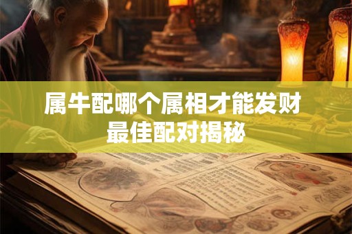 属牛配哪个属相才能发财 最佳配对揭秘