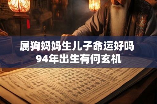 属狗妈妈生儿子命运好吗 94年出生有何玄机