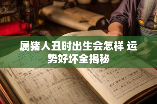 属猪人丑时出生会怎样 运势好坏全揭秘