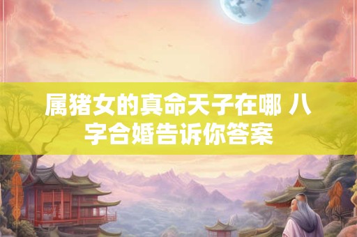 属猪女的真命天子在哪 八字合婚告诉你答案