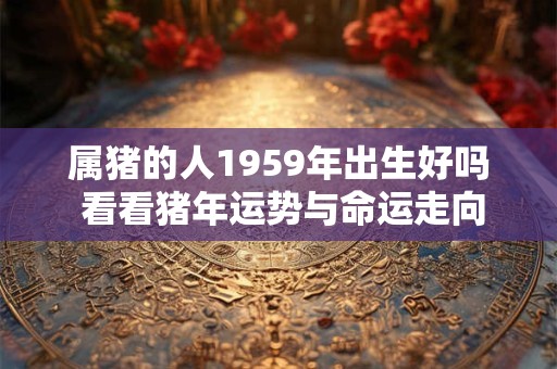 属猪的人1959年出生好吗 看看猪年运势与命运走向
