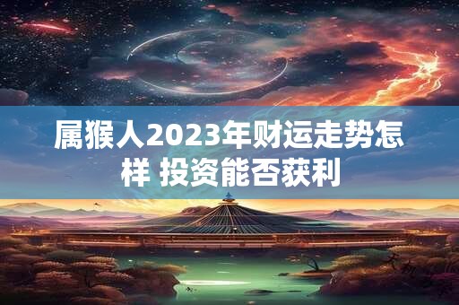 属猴人2023年财运走势怎样 投资能否获利