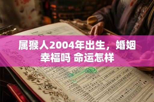属猴人2004年出生，婚姻幸福吗 命运怎样