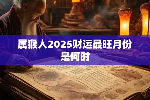 属猴人2025财运最旺月份是何时