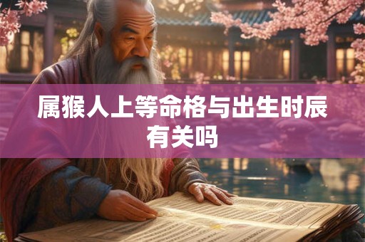 属猴人上等命格与出生时辰有关吗