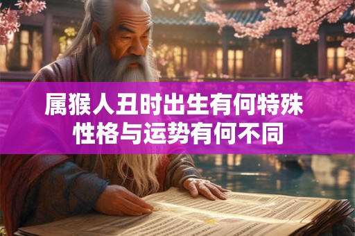 属猴人丑时出生有何特殊 性格与运势有何不同