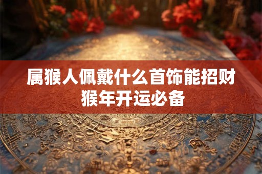 属猴人佩戴什么首饰能招财 猴年开运必备