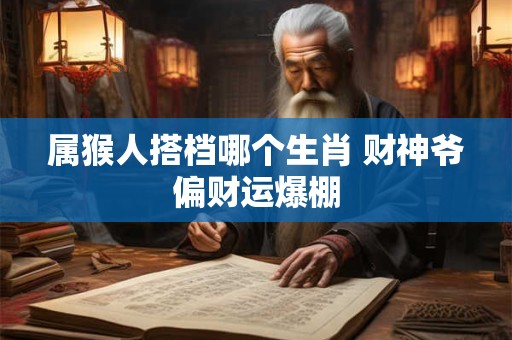 属猴人搭档哪个生肖 财神爷偏财运爆棚