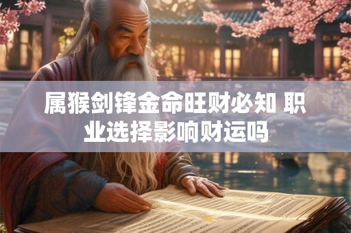 属猴剑锋金命旺财必知 职业选择影响财运吗
