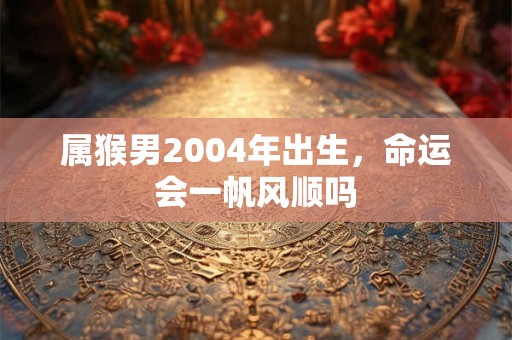 属猴男2004年出生，命运会一帆风顺吗